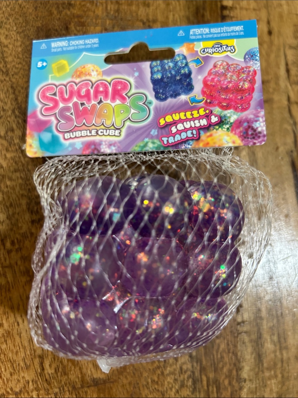 Purple Bubble Cube Stress Toy -